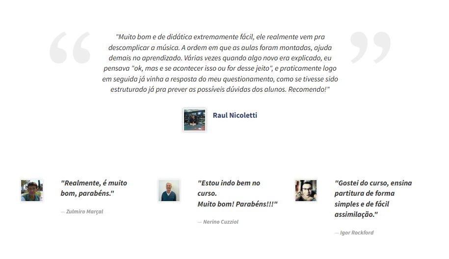 comentários curso partitura