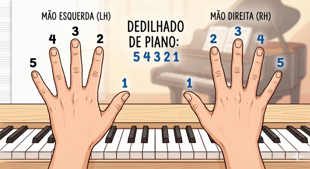 dedilhado para teclado
